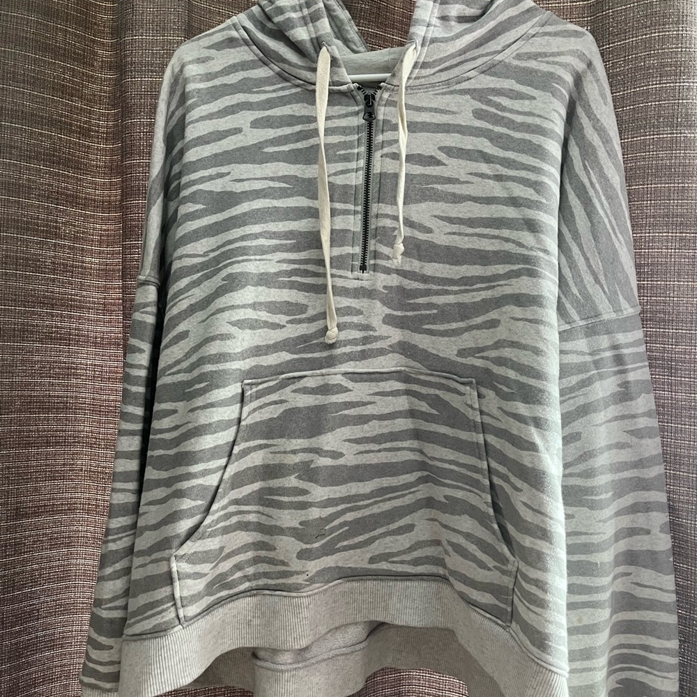 zebra print pullover